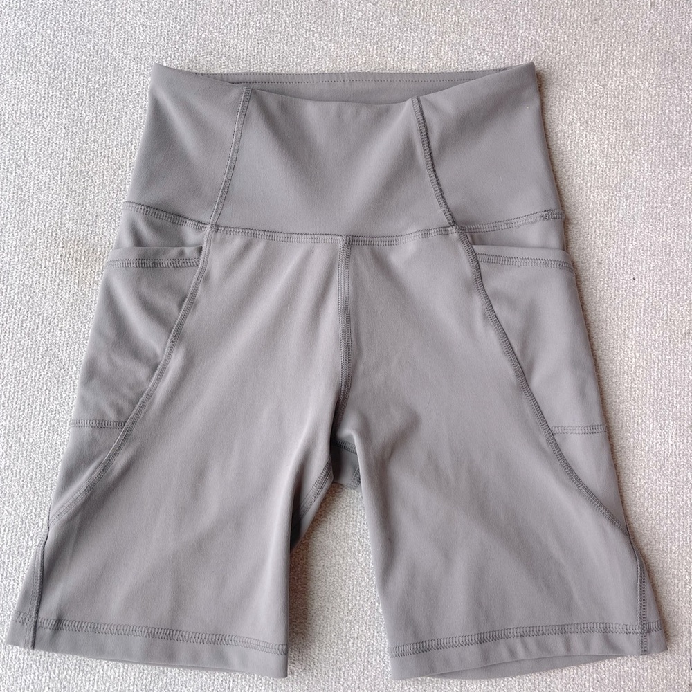 High Waisted Gray Stretch Biker Shorts | Women’s Size XS